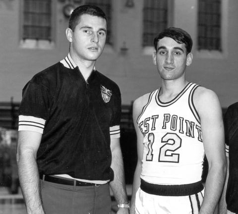 Before he was a coach, Krzyzewski played at Army under another legendary coach, Bob Knight. Decades later, Krzyzewski would eventually break Knight's record for most Division I coaching wins.
