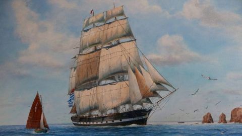 Edwin Fox ship painting