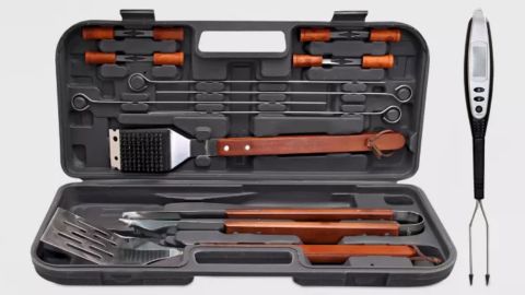 Room Essentials 17-Piece BBQ Tool Set Stainless Steel