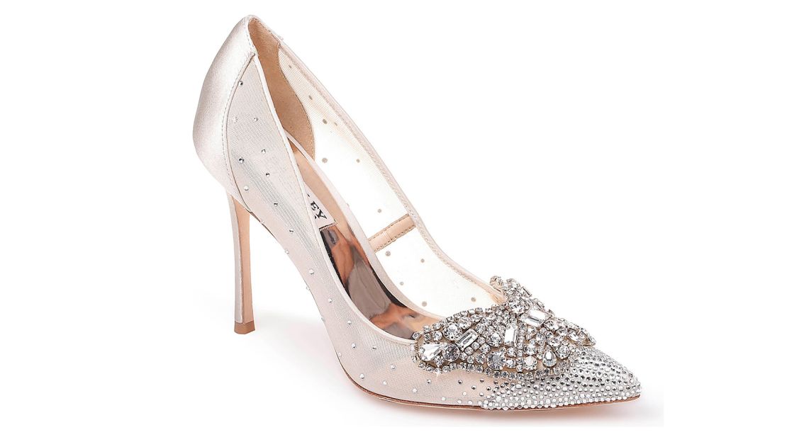 Badgley Mischka Quintana Crystal Embellished Pointed Toe Pump