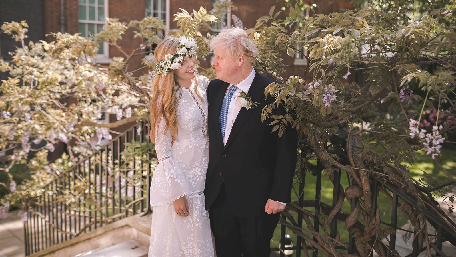 Johnson is seen with his wife, Carrie, after <a href="https://www.cnn.com/2021/05/29/world/boris-johnson-marries-carrie-symonds-intl/index.html" target="_blank">their wedding</a> at London's Westminster Cathedral in May 2021. The ceremony, described by PA Media as a "secret wedding," was reportedly held in front of close friends and family, according to several British newspaper accounts.