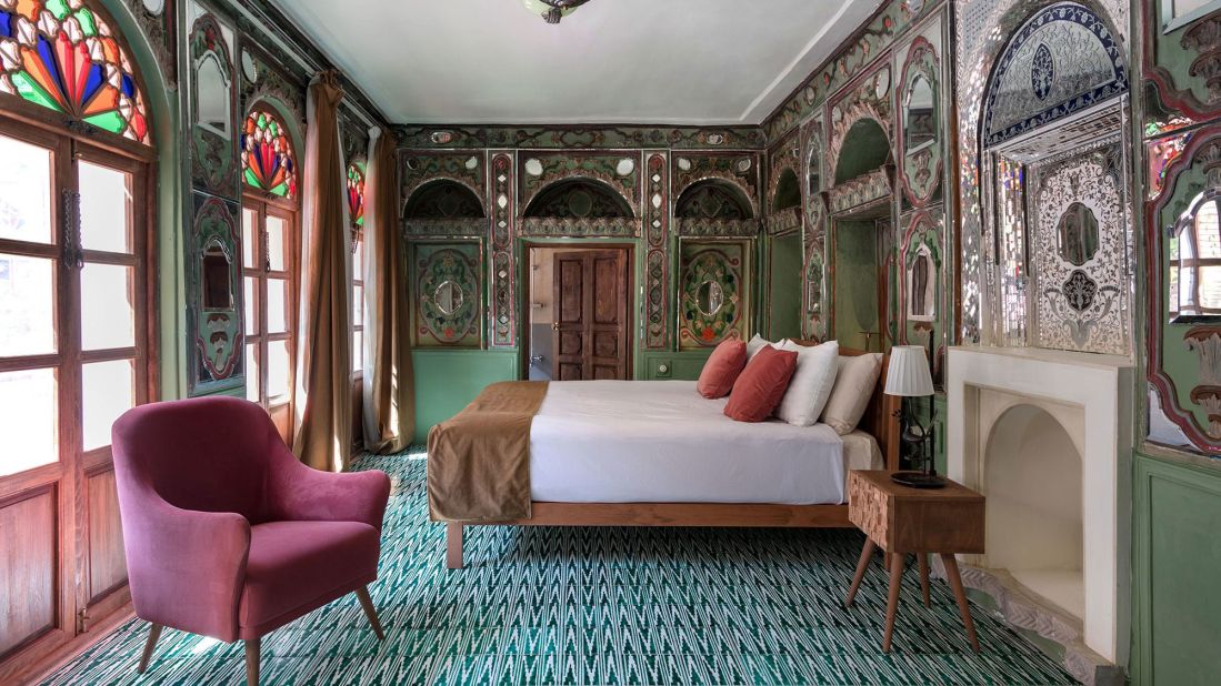 <strong>On the wall: </strong>Darb-e Shazdeh's Mirror Room has been painstakingly restored.