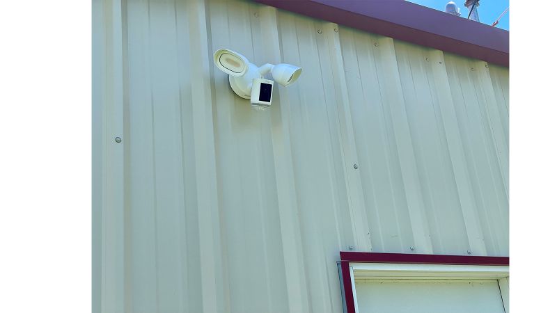 ring floodlight cam installation on siding