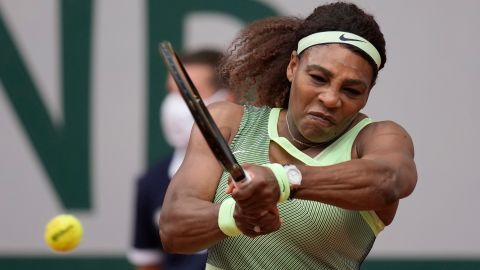 Williams plays a return to Collins during their third-round match.