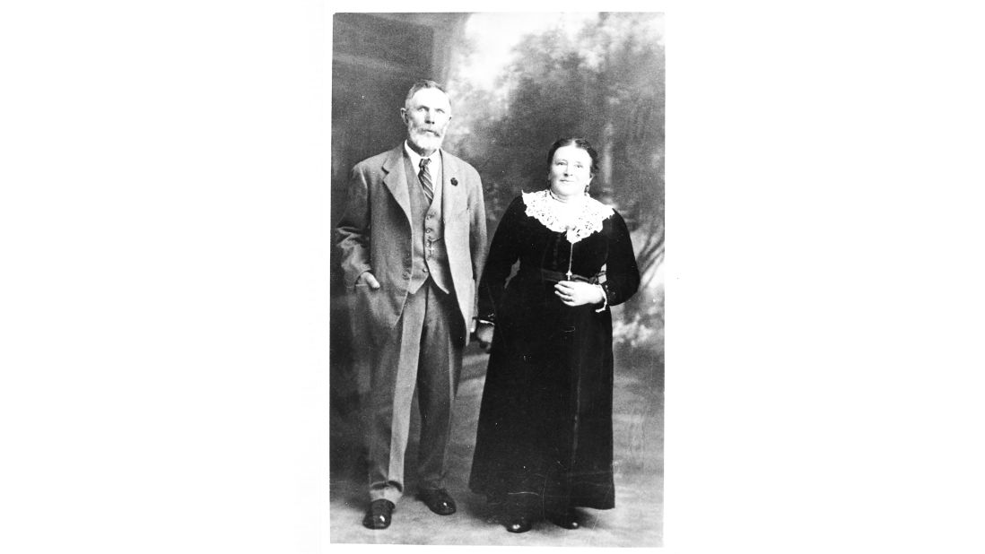 <strong>Blast from the past:</strong> George and Emily Prince as photographed for their 60th wedding anniversary. The couple arrived in New Zealand aboard the Edwin Fox in 1878.