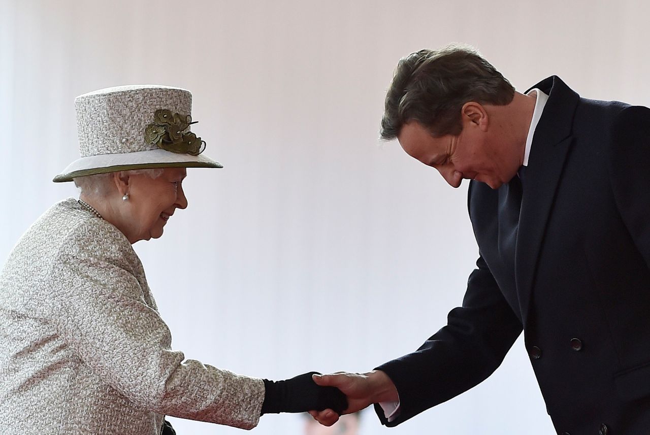 <strong>David Cameron (2010-2016):</strong> The relationship between David Cameron and the Queen appears to have been a warm one. He's not only the youngest of the Queen's prime ministers, but they're also related. He is the direct descendent of King William IV, making him the Queen's fifth cousin, twice removed.