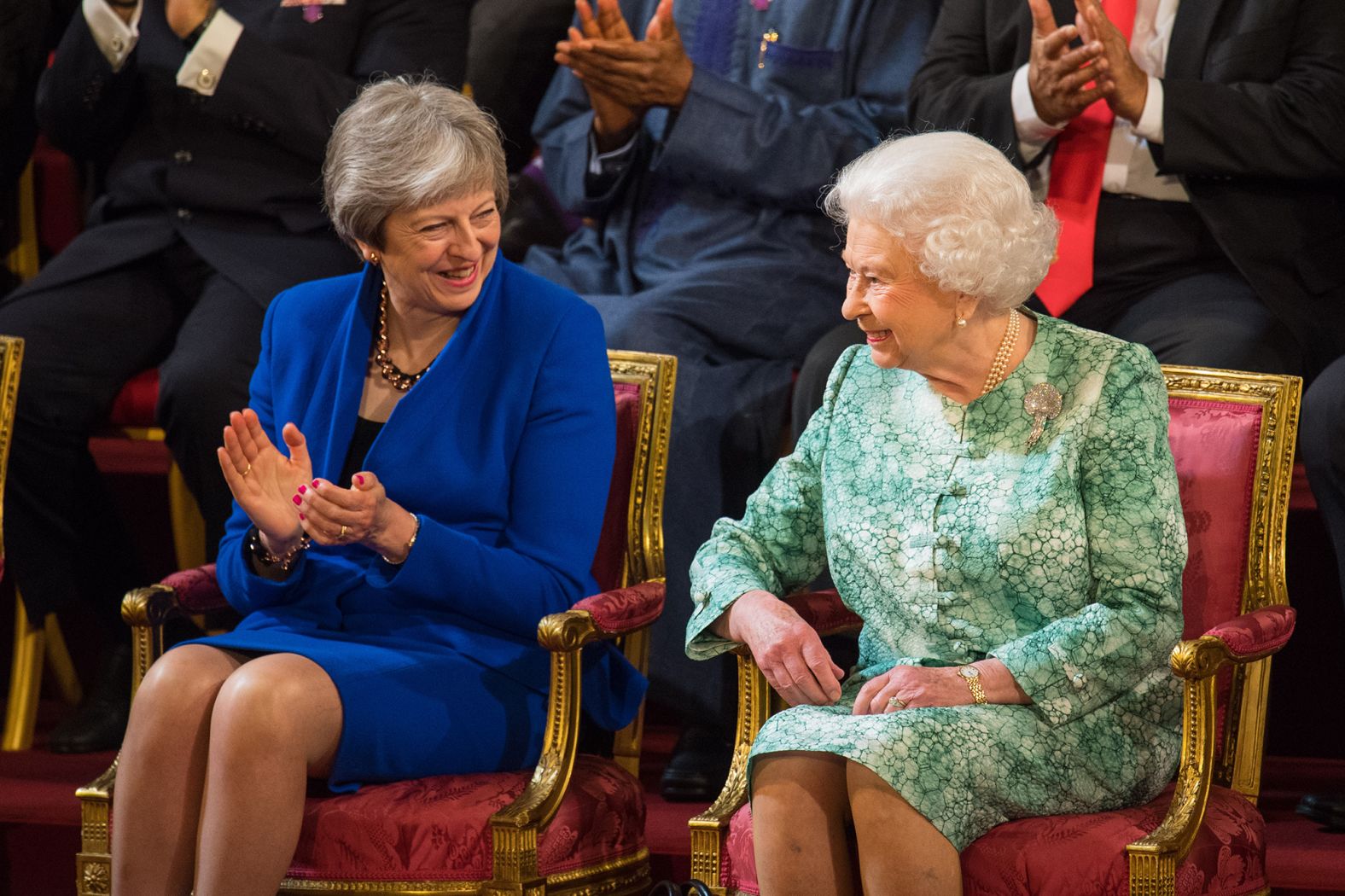 <strong>Theresa May (2016-2019):</strong> Following Cameron's resignation, May became the UK's second female prime minister. Not a lot is publicly known about their personal relationship, but the pair reportedly built up a strong rapport over the three years May was in office. Addressing the media ahead of tendering her notice to the Queen, May <a href="https://www.cnn.com/videos/world/2019/07/24/theresa-may-final-speech-prime-minister-uk-sot-vpx.cnn" target="_blank">described serving as PM</a> as "the greatest honor." 