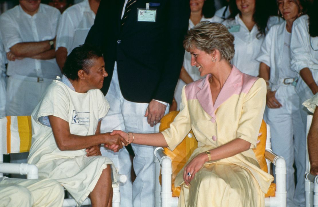 Princess Diana visited patients with AIDS at a hospital in Rio de Janeiro on April 25, 1991. Her advocacy and compassion for people with HIV/AIDS helped destigmatize the disease and change public perception.