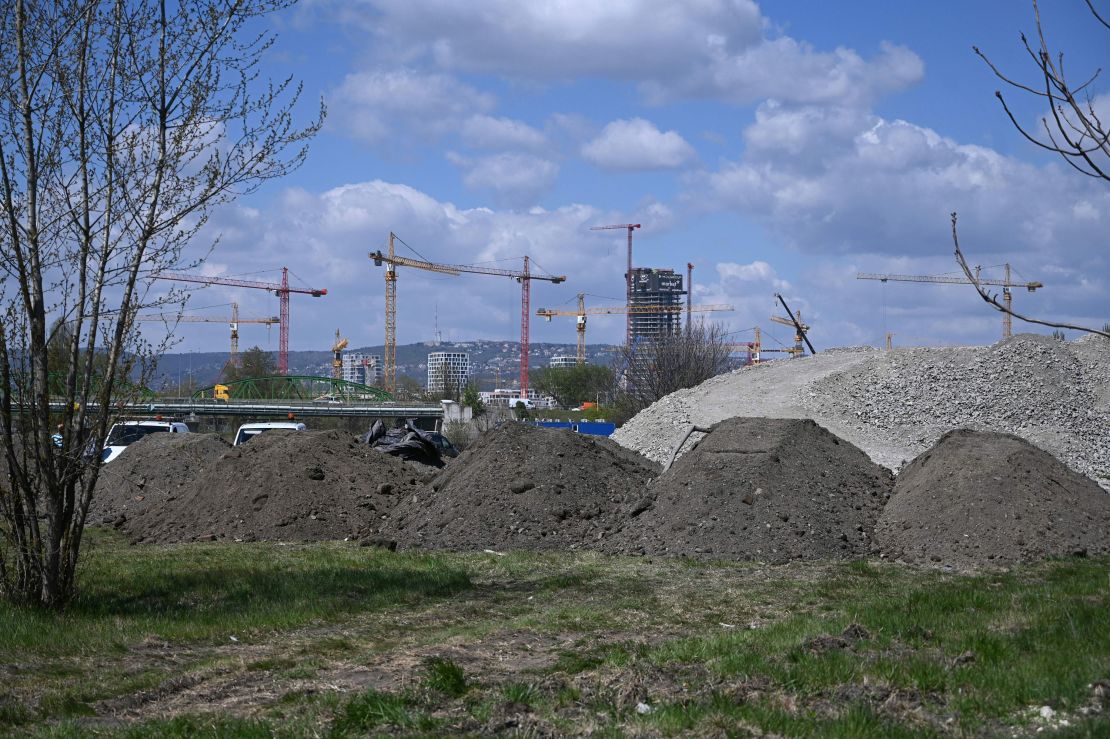 The Fudan campus is planned for construction at this site in Budapest, Hungary, seen on April 23, 2021.