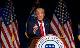 Former U.S. President Donald Trump on June 5, 2021 in Greenville, North Carolina. 