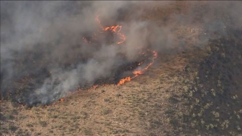 The Telegraph Fire burns in eastern Arizona on Saturday.