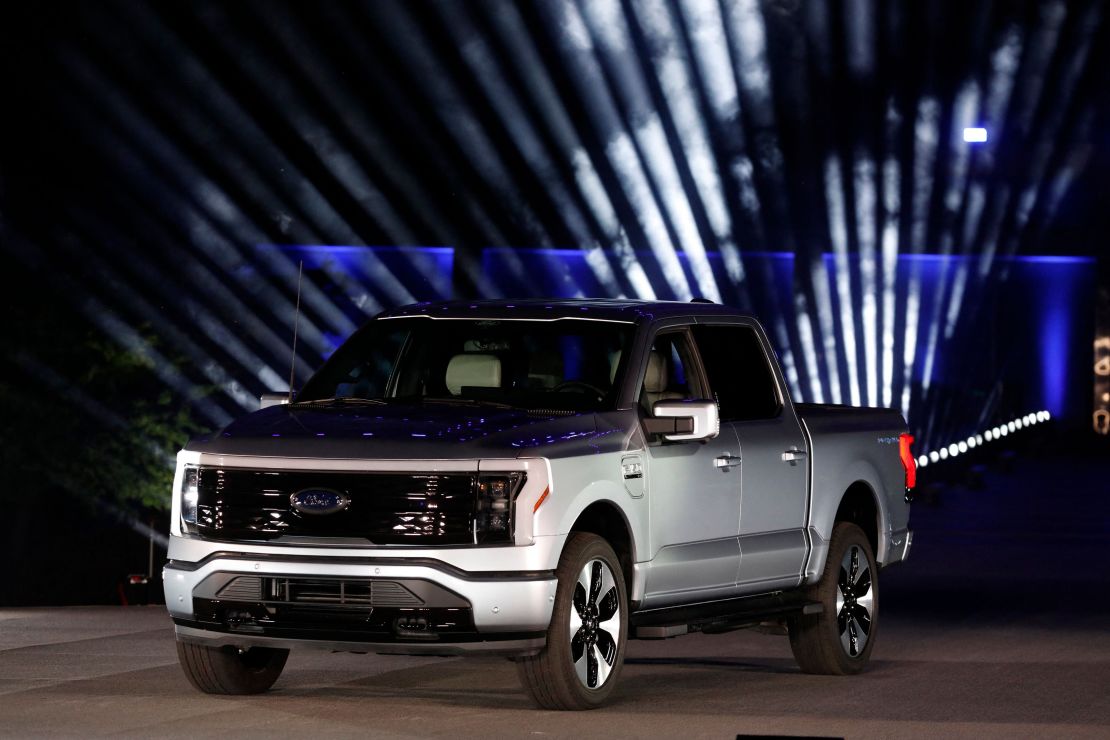 The all-electric Ford F-150 Lightning weighs about 1,600 more than a similar gasoline-powered truck.