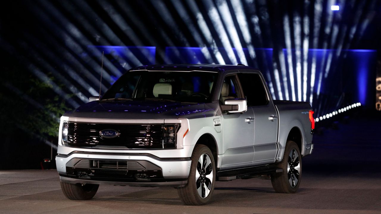 The all-electric Ford F-150 Lightning weighs about 1,600 more than a similar gasoline-powered truck.