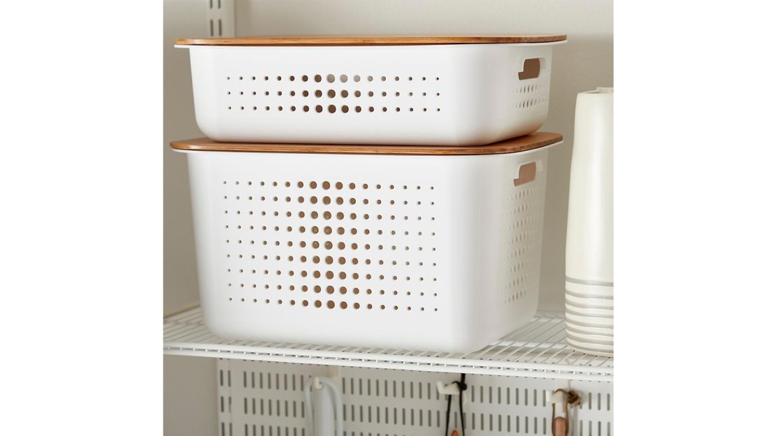 White Nordic Storage Baskets with Handles