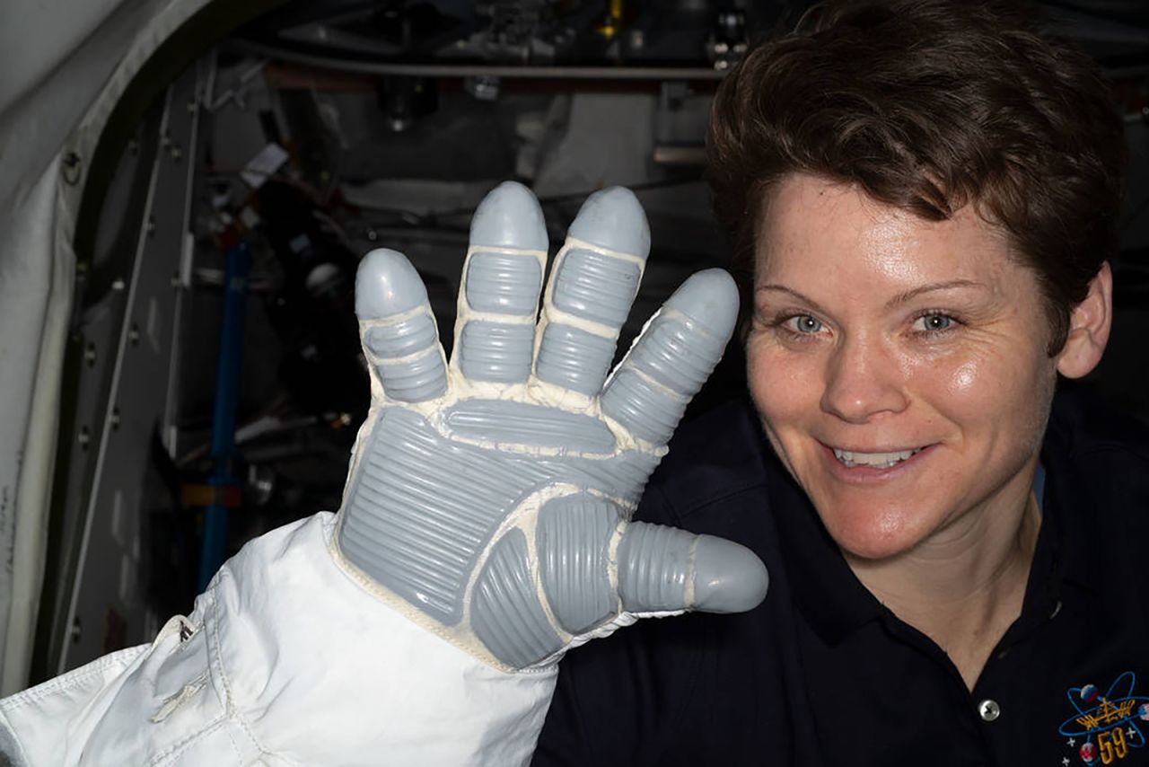 This glove is part of a NASA extravehicular mobility unit, the technical term for a spacesuit.