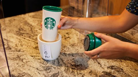 Starbucks is putting a new system in place for personal mugs. 