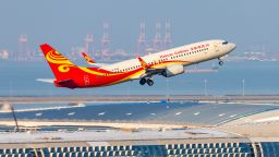 A Boeing 737-800 aircraft of Hainan Airlines takes off at Shenzhen Bao'an International Airport on the second day of the Chinese New Year, the Year of the Ox, on February 13, 2021 in Shenzhen, Guangdong Province of China. (Photo by Wang Rendong/VCG via Getty Images)