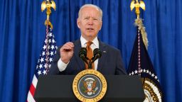 President Joe Biden talks about the May jobs report from the Rehoboth Beach Convention Center in Rehoboth Beach, Del., Friday, June 4, 2021. (AP Photo/Susan Walsh)