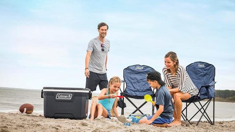 Coleman Camping Chair With Built-In 4-Can Cooler