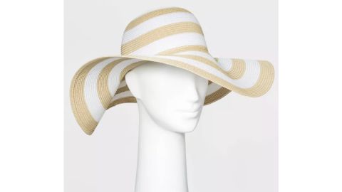 Women's Packable Essential Striped Straw Floppy Hat