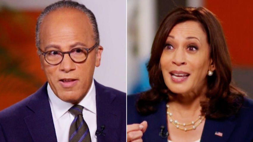 Kamala Harris Lester Holt split