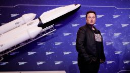 SpaceX owner and Tesla CEO Elon Musk poses on the red carpet of the Axel Springer Award 2020 on December 01, 2020 in Berlin, Germany.  (Photo by Hannibal Hanschke-Pool/Getty Images)