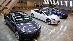 Tesla Model 3 cars FILE