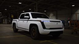 Lordstown Motors, unveils their new electric pickup truck Endurance in Lordstown, Ohio, on October 15, 2020. The old GM factory has been acquired by Lordstown Motors, an electric truck startup. 