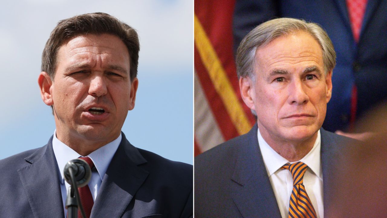 Ron DeSantis Greg Abbott SPLIT