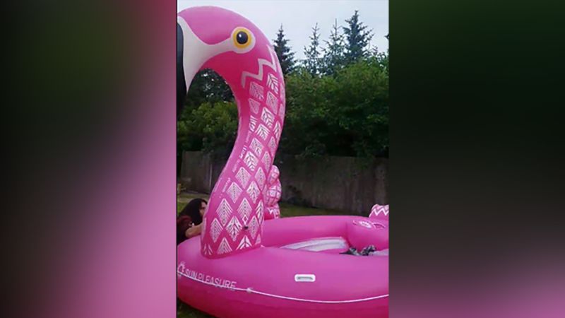 9 foot clearance flamingo float