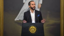 SAN SALVADOR EL SALVADOR - MAY 25: President of El Salvador Nayib Bukele speaks during a reception of the Salvadoran Beach Soccer National Team at Presidential House on May 25, 2021 in San Salvador, El Salvador. The team is now qualified for The 2021 FIFA Beach Soccer World Cup to be played in Russia after winning the CONCACAF Qualifier. (Photo by APHOTOGRAFIA/Getty Images)