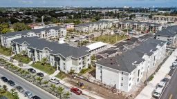 The second phase of Liberty Square, the redevelopment project by Related Urban, the Related Groups affordable housing division is moving towards completion in Miami on Wednesday, October 28, 2020 (Al Diaz/Miami Herald/Tribune News Service via Getty Images)