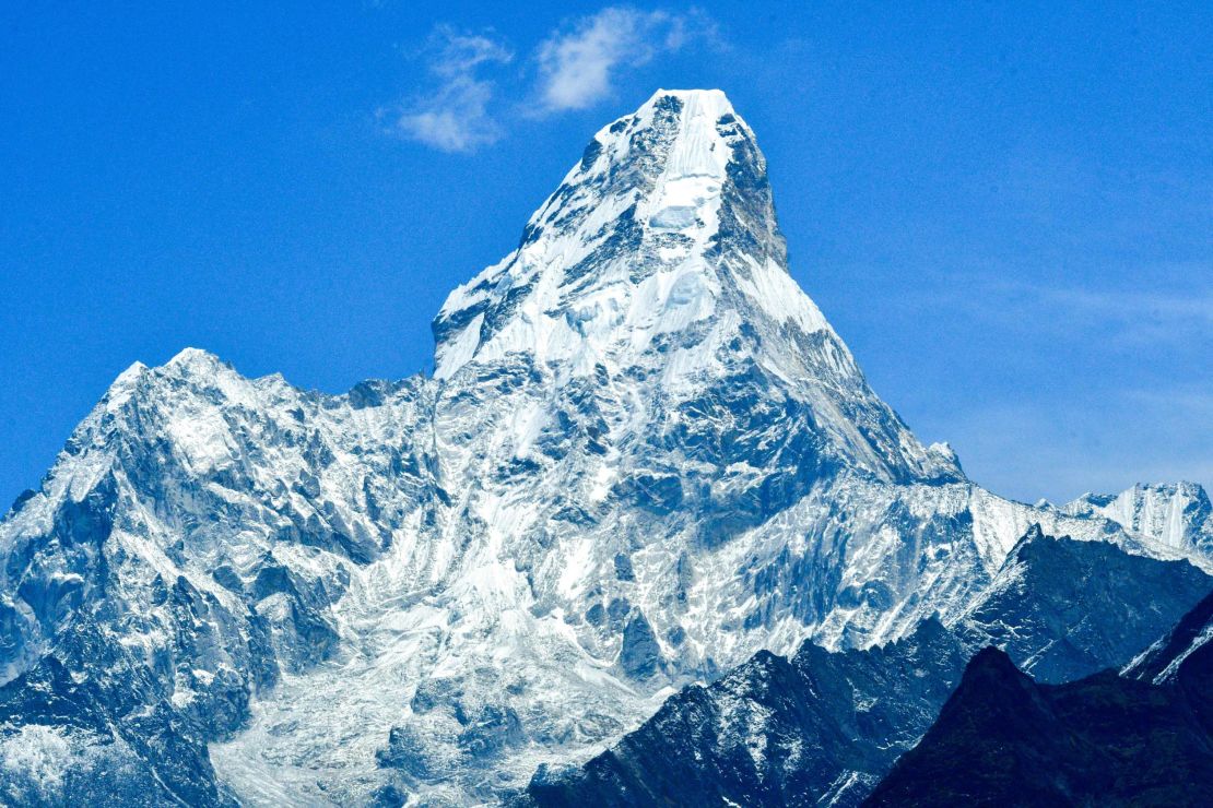 Mount Ama Dablam, which peaks at 6,812 meters (22,349 feet), in the Everest region.
