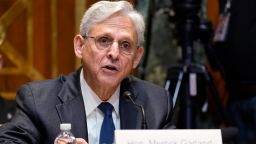 Attorney General Merrick Garland testifies before the Senate Appropriations Subcommittee on Commerce, Justice, Science, and Related Agencies during a hearing, Wednesday, June 9, 2021., on Capitol Hill in Washington. 