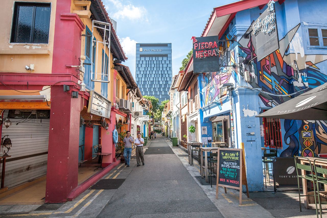 <strong>8. Haji Lane, Singapore</strong>: This pedestrianized street in Singapore known for its murals is ranked at number eight by Time Out, which recommend the freshly baked treats from Windowsill Pies.
