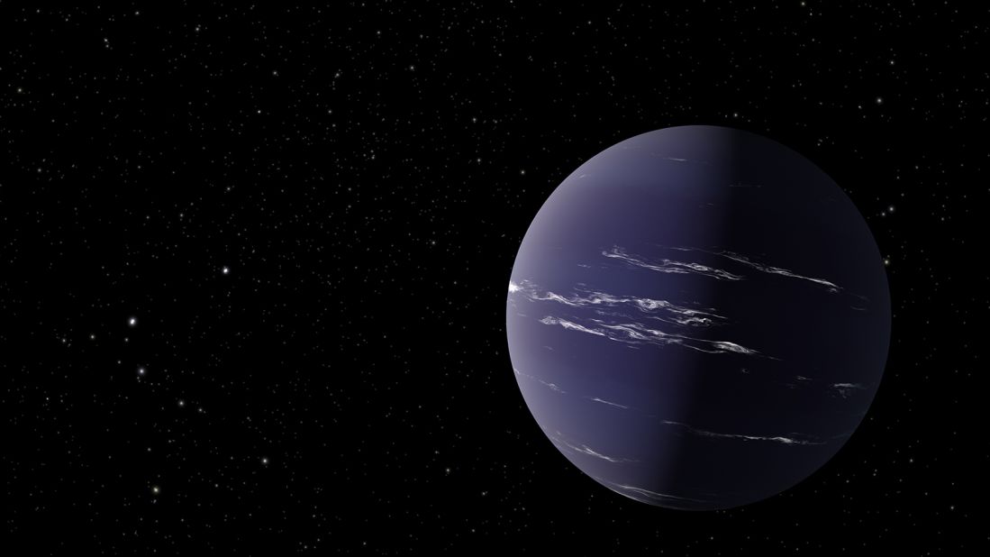 An artist's rendering of TOI-1231 b, a Neptune-like planet about 90 light years away from Earth.