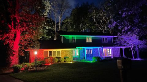 A Wisconsin couple decked out their home in the colors of the Pride flag after their HOA enacted a policy banning all flags (except the American flag) from being flown. 