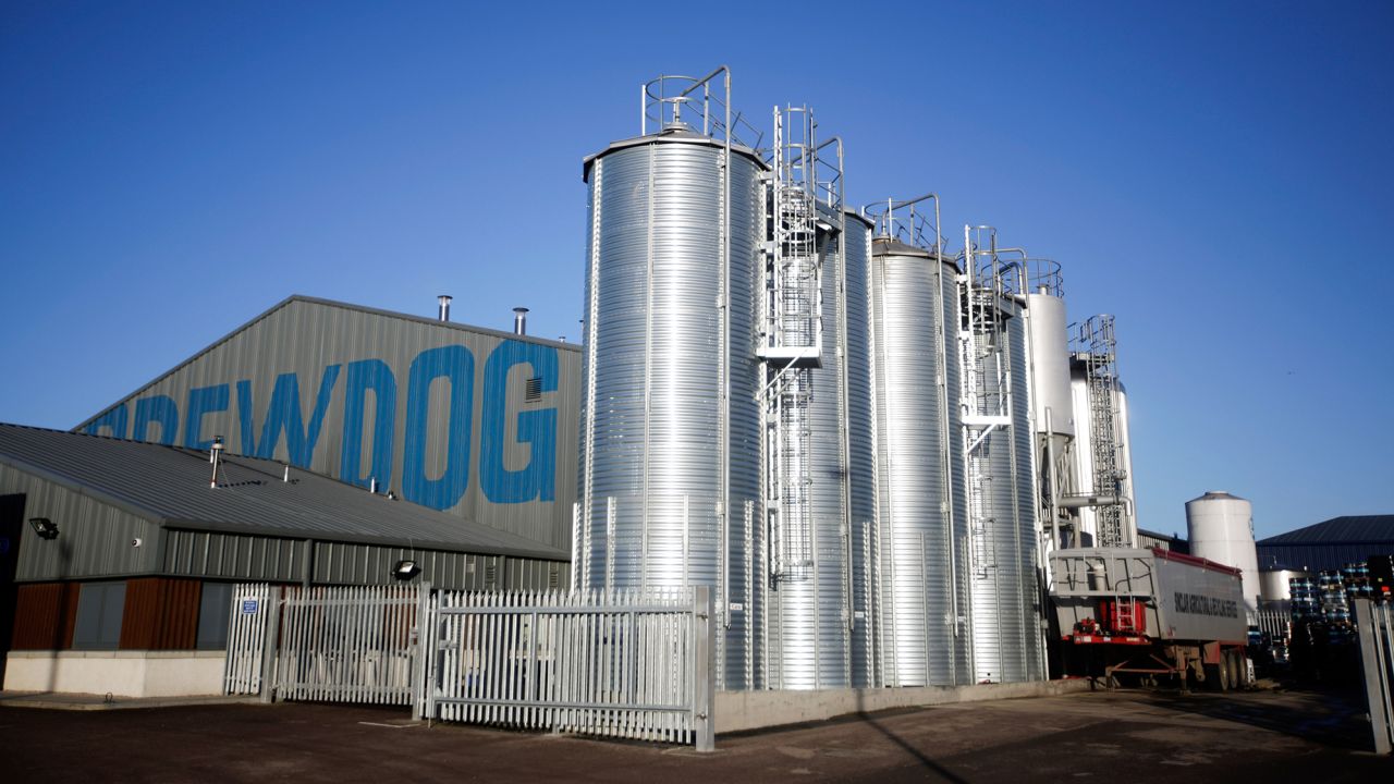The Brewdog Plc brewery and headquarters near Aberdeen, Scotland.