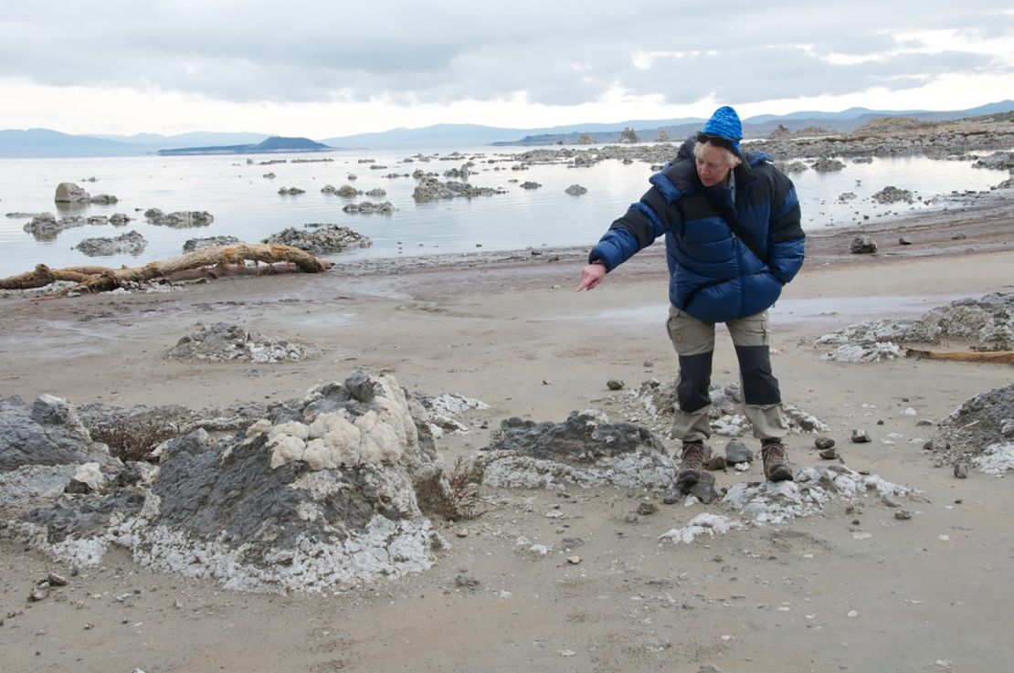 The priest-scientist visited Mono Lake, California.