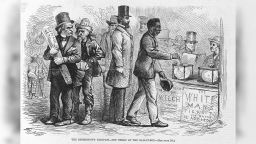 Wood Engraving After The Georgetown Election by Thomas Nast (Photo by © CORBIS/Corbis via Getty Images)
