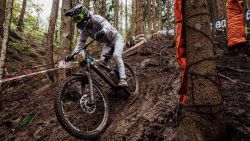 Reece Wilson performs at UCI DH World Championships in Leogang, Austria on October 11, 2020 // Usage for editorial use only