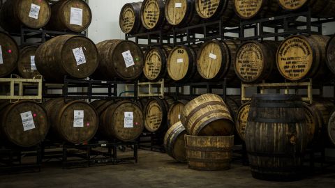 Town Branch Distillery has an assortment of experimental barrels going through the aging process in Lexington, Kentucky.