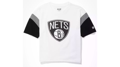 AE Tailgate Women's Brooklyn Nets Colorblock T-Shirt 