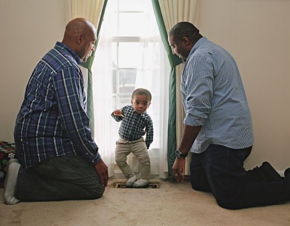 Charles and DaRel with their son, Braeden. Mitchellville, Maryland.