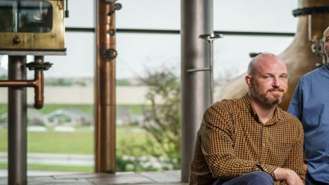Blender and distiller Alan Kennedy and director of spirits Rob Krass work at the Town Branch Distillery, the only official Lexington stop on the Kentucky Bourbon Trail.