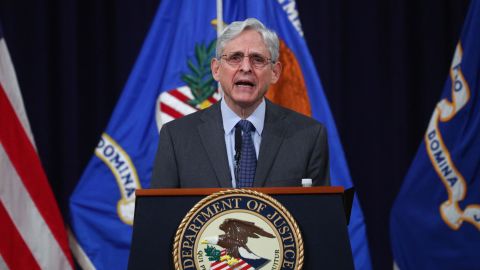 US Attorney General Merrick Garland delivers remarks on voting rights at the US Department of Justice in Washington, DC on June 11, 2021. 