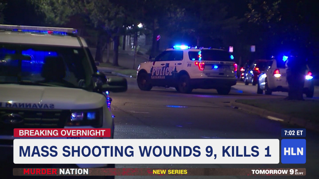 At least eight people were shot, including one fatally, in Savannah, Georgia.