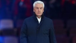 Moscow Mayor Sergei Sobyanin at a concert at Moscow's Luzhniki Stadium in March. 