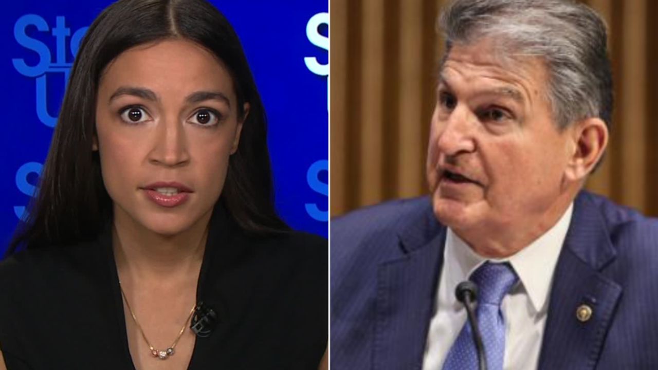 Alexandria Ocasio Cortez Joe Manchin split for video