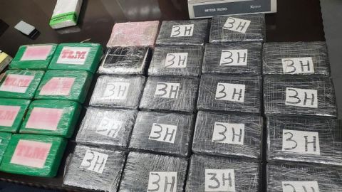 Customs and Border Protection officers seized bricks of cocaine weighing 69.5 pounds on a cruise ship last week, the agency said.